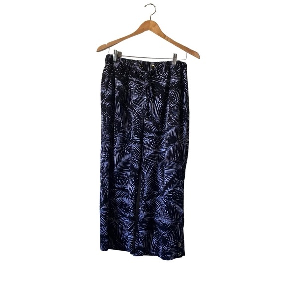 Women's Michael Kors Wide Leg Summer Pants Black and White Size M - Picture 1 of 4